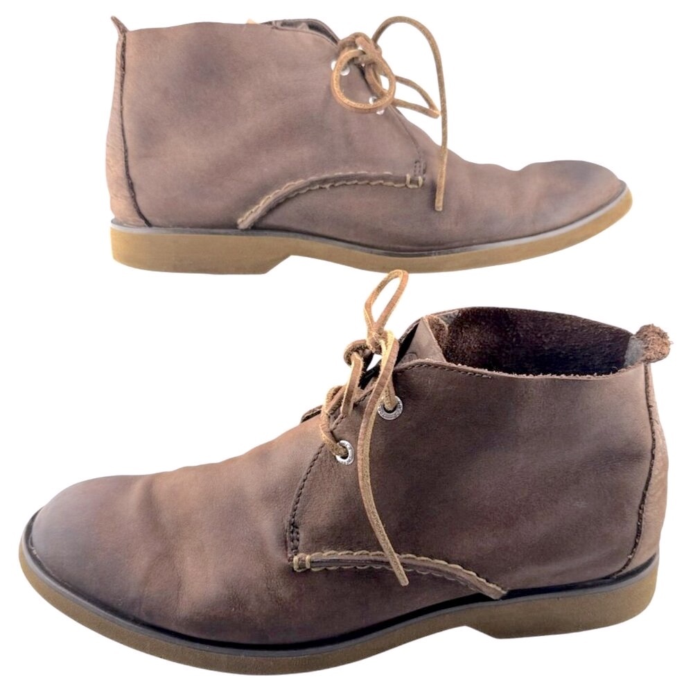 Sperry Topsider Newman Chukka Brown Leather Mens Ankle Shoes Size 9M